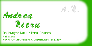 andrea mitru business card